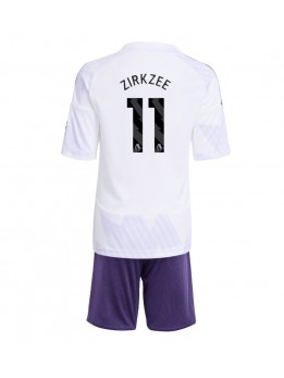 Manchester United Joshua Zirkzee #11 Replika Borta Kläder Barn 2025-26 Kortärmad (+ byxor)
